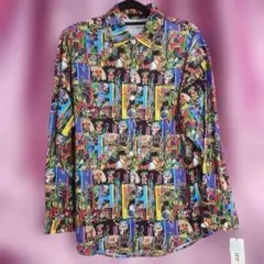 新品更にOFF♥総柄シャツ グラフィック M〜L ゆったり 長袖 9340