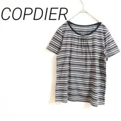 COPDIER ストライプ柄 クルーネックTシャツ 半袖　Ｌ　シンプル