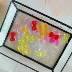 カラフルリボン型ビーズセット 21個