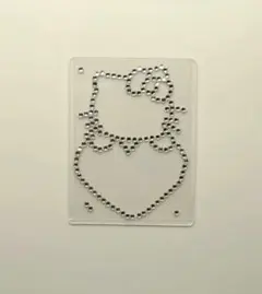 トレカケース　ラインストーン　猫　ハート　デコ