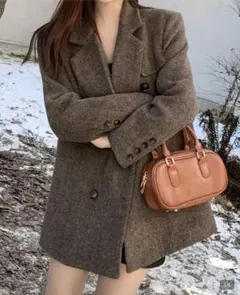 SHEIN ジャケット コーヒーブラウン XL