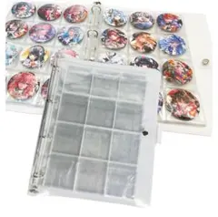 BASINTAN 全体透明の大容量缶バッジ表示収納