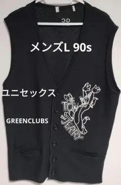 激レア90sヴィンテージ トムとジェリー刺繍ニットベスト ユニセックス　М〜Lのサムネイル