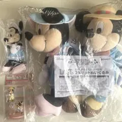 Happyくじ　ラスト賞 ミッキーマウス & ミニーマウス 2体セットぬいぐるみのサムネイル