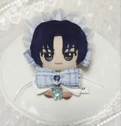 リボン×ヘッドドレス 水色×ツイード ちびぐるみ ぬい服のサムネイル