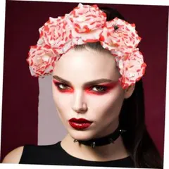 ハロウィンの花冠 ゴシックベールヘッドバンド