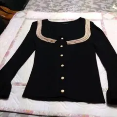 COTOO ブラック 長袖カーディガン