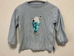 グローバルワーク　アイスクリーム刺繍 長袖カットソー　110サイズ