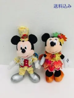 新品ミッキー  ミニー ぬいぐるみバッジ30周年　限定★ハロウィン定価3400円