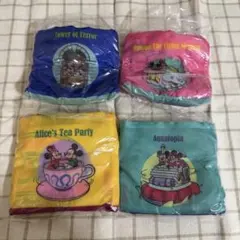 ディズニー　エコバッグ　カプセルトイ　レトロ柄　ミッキー　ミニー　ガチャガチャ