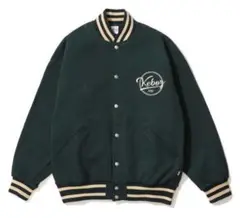 keboz スタジャン　メルトン　バーシティジャケット　グリーン KEBOZ（ケボズ）の「MELTON VARSITY JACKET（スタジャン）」 - WEAR