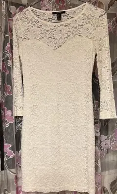 FOREVER 21 アイボリー レース ミニワンピース S