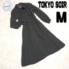 東京ソワール ソワールベニール ブラックフォーマル ボウタイ ピンタック 喪服