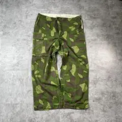 60s フィンランド軍 実物 M62 リバーシブル スノーカモ 60s フィンランド軍 実物 M62 迷彩 オーバーパンツ ヴィンテージ XL