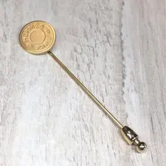 HERMÈS ゴールド ピンクブローチ セリエ メタル