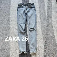 ZARA ザラ ヴィンテージダメージスキニージーンズ 36 26 M L