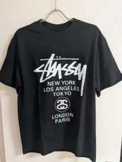 STUSSY ワールドツアー Tシャツ ブラック Mサイズ