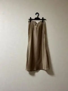 NOBLE キュプラサテンナローAラインスカート