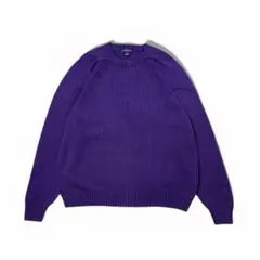 LANDS' END クルーネック ニット セーター パープル XL USEDのサムネイル