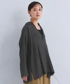 green label relaxing　シアージャカードスキッパーブラウス