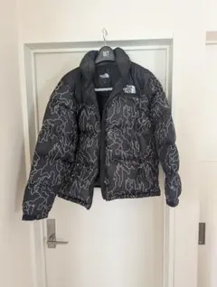 THE NORTH FACE ダウンジャケット 黒 地形模様