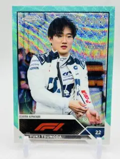 2023 Topps Chrome 150シリ AQUA リフラクター 角田裕毅
