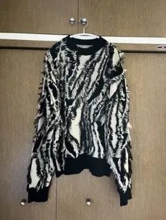 フリンジデザイン 長袖セーター Fサイズ