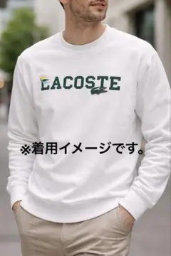 極美品】LACOSTE ラコステ カレッジロゴ ロングスリーブTシャツ 白 L