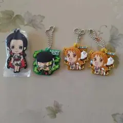 ワンピース　ラバーマスコット4個セット