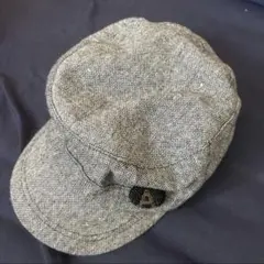 グレー系 Aロゴ キャスケット キャップ レディース