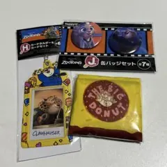 ズートピア　ハッピーくじ　カードホルダー エコバッグ 缶バッジ クロウハウザー
