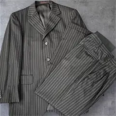 perfect Suit FActoryストライプ柄 スーツセットグレー90A4