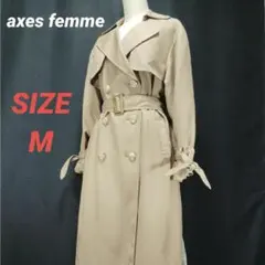 axes femme　アクシーズファム　トレンチコート　バックレースプリーツ　M