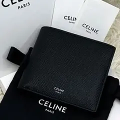 極美✨CELINE 二つ折り財布 バイフォールド レザー クロコ ブラック 極美✨CELINE 二つ折り財布 バイフォールド レザー クロコ ブラック