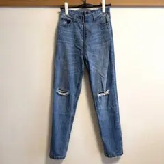 【美品】jouetie デニム パンツ ブルー M ダメージ加工 人気のサムネイル