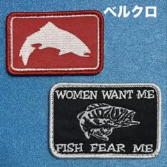 B093 フィッシング　米国老舗釣具　シムズ　他計2種　刺繍パッチ　ベルクロ