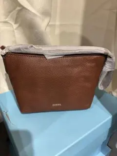 FOSSIL レザー ショルダーバッグ ブラウンのサムネイル