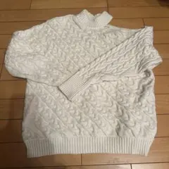ZARA アイボリー ケーブル編み セーター Sサイズ