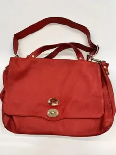ZANELLATO POSTINA 2WAYショルダーバッグ レッド イタリア製のサムネイル