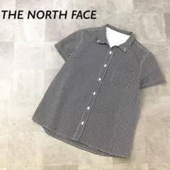 THE NORTH FACE ギンガムチェック 半袖 シャツ ブラックのサムネイル