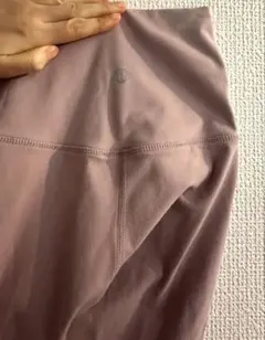 薄いピンク ハイウエスト フィットネスパンツ