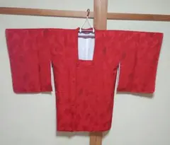 最終お値下げ！道行コート☆羽織☆赤☆しつけ糸つき新品☆昭和レトロ☆激安