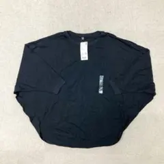 新品❤️ ユニクロ　ドルマンオーバーサイズT 七分袖　ブラック　Sサイズ
