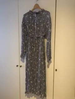 Ungrid フラワープリントロングワンピース