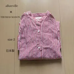 allureville×THOMAS MASON ストライプシャツ 2 レッドのサムネイル