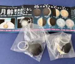 月齢 蓄光めじるしマスコット　新月 二十六夜　ガチャ