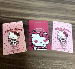 Hello Kitty apple diner ノベルティホログラムカード　3枚