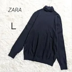 ザラ ZARA ニット タートルネック 薄手 インナー カジュアル シンプル L