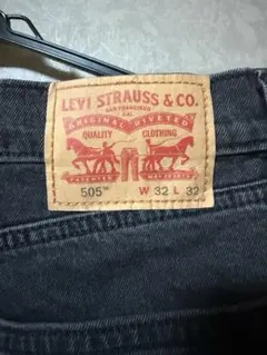 Levi's 505 ブラックデニムパンツ W32 L32のサムネイル