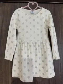 お値下げです。PETIT BATEAU 星柄長袖ワンピース 116cm